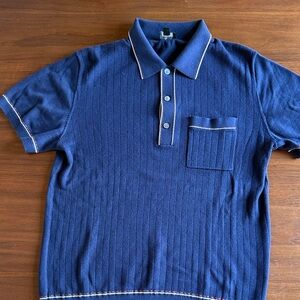 Todd Snyder Dark Blue Polo Sweater